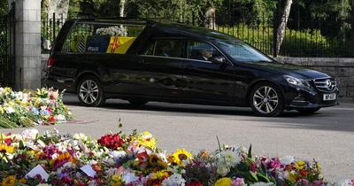 The moment the Queen's coffin left Balmoral