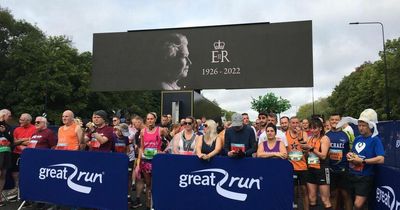 The poignant moment runners sing God Save the King ahead of the Great North Run 2022