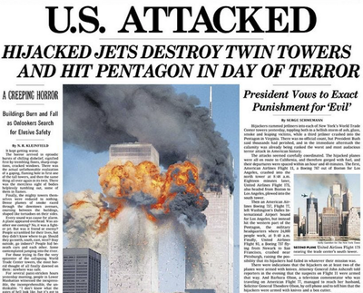 OLD How the world’s newspapers retold the horror of 9/11 on their front pages