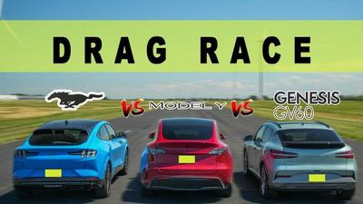 Watch Tesla Model Y Drag Race Genesis GV60 And Ford Mustang Mach-E