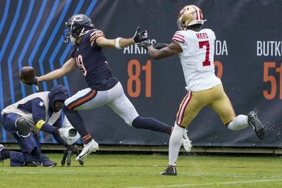 WATCH: Justin Fields buys time to find Dante Pettis for Bears 1st TD