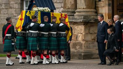 In photos: Queen Elizabeth's coffin arrives in Edinburgh