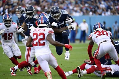 Derrick Henry got a dose of his own medicine on massive hit by Giants linebacker
