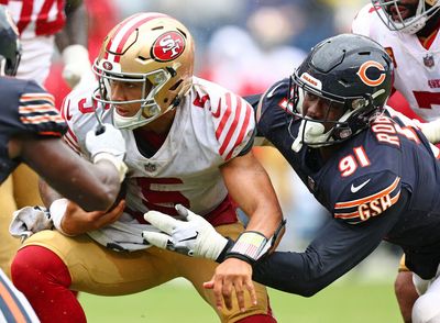 49ers pass protection numbers abysmal vs. Bears