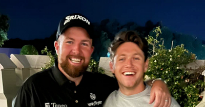 Shane Lowry celebrates BMW PGA Championship win with Niall Horan