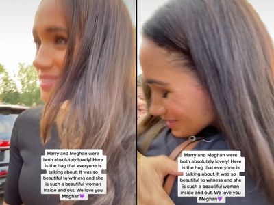‘Can I hug you?’: Meghan Markle comforts mourner at Windsor in moving video