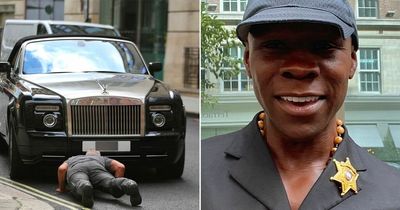 Chris Eubank suffers a blow as he runs over his designer bag in £300k Rolls Royce Phantom