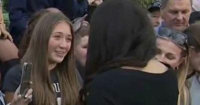 My hug with Meghan Markle was 'amazing' says emotional teen