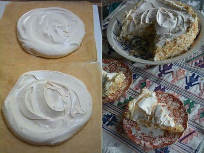 Rachel Roddy’s recipe for meringata, AKA meringue with cream, fruit and toasted almonds