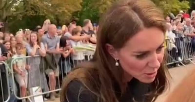 Kate Middleton wells up during sweet chat with kids paying tribute to the Queen