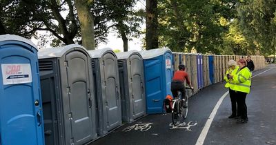 Anger as Edinburgh cyclists 'at risk of being hit' by Royal portaloos on Meadows