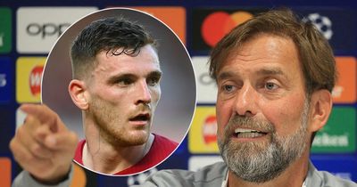 Jurgen Klopp gives updates on four Liverpool players as Andy Robertson injury confirmed