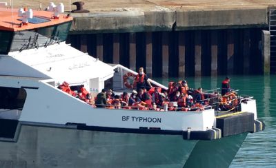 Dozens of migrants brought ashore at Dover by Border Force