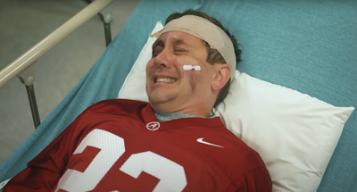 A beaten-up Alabama lands in the college football ER in this hilarious video