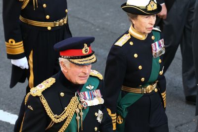 King Charles leads procession behind queen’s coffin in Edinburgh