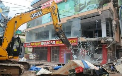 BBMP begins demolition of illegal structures on storm-water drains