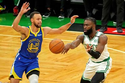 Calling Jaylen Brown a pivotal piece, Warriors’ Steph Curry hints dealing for Kevin Durant might have flopped for Boston