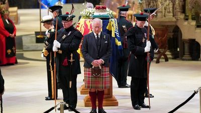 Queen Elizabeth II's coffin lies in St Giles' Cathedral after procession through Edinburgh