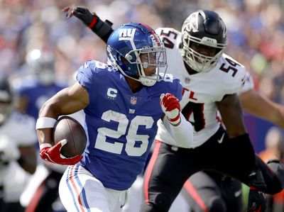 Saquon Barkley is tempting fate by appearing on the Broncos-Seahawks ManningCast guest list