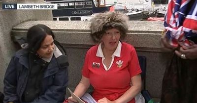 Welsh woman second in line to see Queen's coffin sings hymn live on GMB