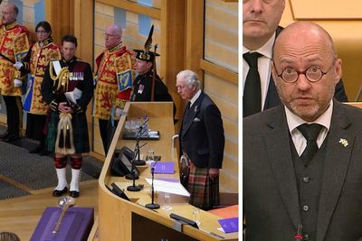 Patrick Harvie tells King Charles III that life 'isn't rooted in status or title' in memorial speech