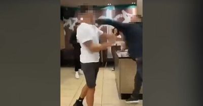 Footage shows moment fight broke out in West Country McDonald's before police called