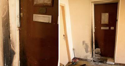 Terrified Ayr mum and pregnant daughter trapped in flat after blaze thugs torch door