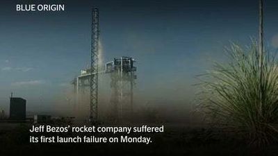 First launch failure for Bezos’ rocket company