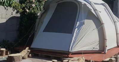 Tent in Dublin back garden advertised on Airbnb for €35 a night