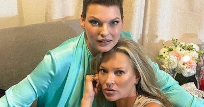 Linda Evangelista shares behind the scenes snaps with Kate Moss after catwalk return