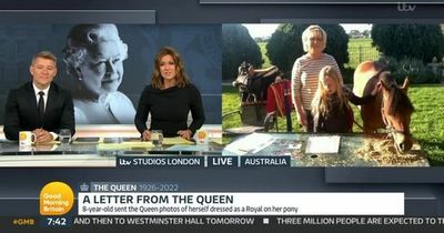 ITV GMB viewers emotional as young girl gets letter from Queen a day after she died