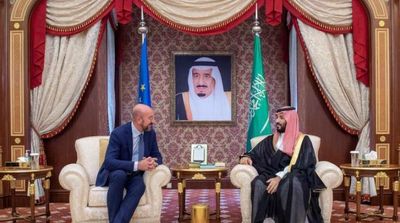 Saudi Crown Prince Meets with President of European Council in Jeddah