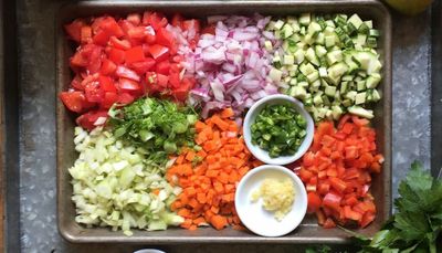 Sheet pan soup celebrates late-summer bounty of vegetables