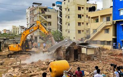 BBMP anti-encroachment drive of storm-water drain continues