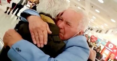 A hug that took 77 years as brothers finally reunite after being separated from siblings