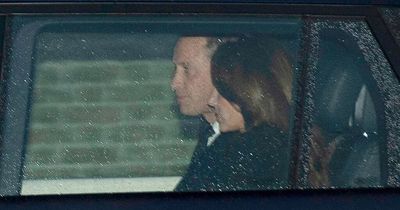 Meghan, Harry, Kate and William driving to Buckingham Palace for final night with Queen