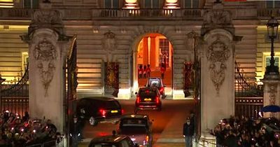 King Charles and Camilla receive Queen's coffin at Palace for last night with family