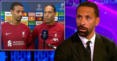 Rio Ferdinand stands firm after Virgil van Dijk's dig at pundits over Liverpool criticism