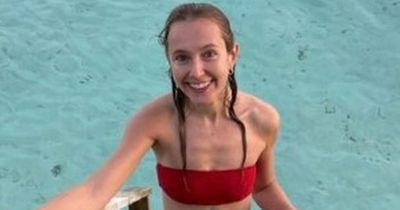 Rose Ayling-Ellis flaunts her figure in swimsuit on holiday after 'split from boyfriend'