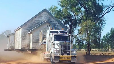 Central Queensland grazier trucks Duaringa's Uniting Church building to cattle property to restore