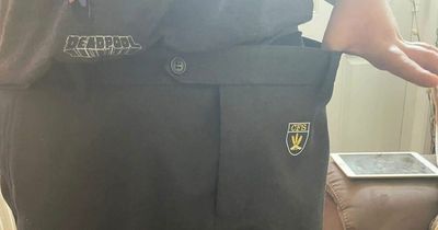 Arnold shop hits back over son's 'ridiculously massive' school trousers