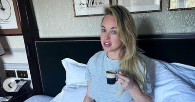 Channel 4 Hollyoaks star Jorgie Porter shows off bare baby bump as she starts work on birth plan