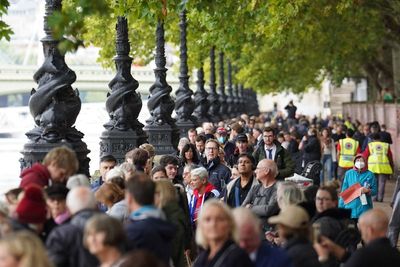 A right royal queue: Thousands brave long wait for Queen’s lying in state