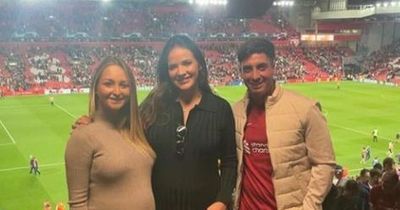 LFC Fabinho's wife shows off baby bump at Anfield alongside couple they met on holiday