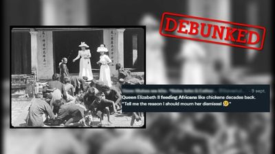 Did Queen Elizabeth really throw coins to poor children? Nope, the video in question was filmed in 1899