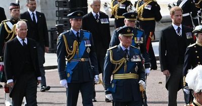 Little known royal walking alongside William and Harry behind Queen’s coffin