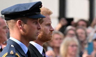 Princes side by side as Queen taken from Palace to Westminster