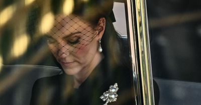 Kate Middleton wears Queen's brooch and Diana's earrings as she becomes Princess of Wales