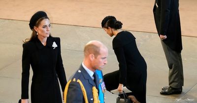 Meghan Markle's deep curtsy for Queen's coffin poignantly echoes their first meeting