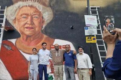 Artists behind Hounslow’s Queen Elizabeth mural say they have corrected their mistakes
